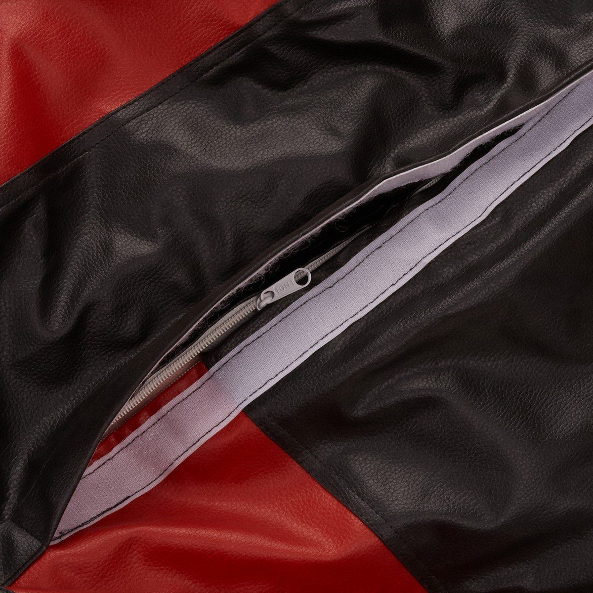Amazon Brand - Solimo XXXL Bean Bag Cover Without Beans (Red and Black)