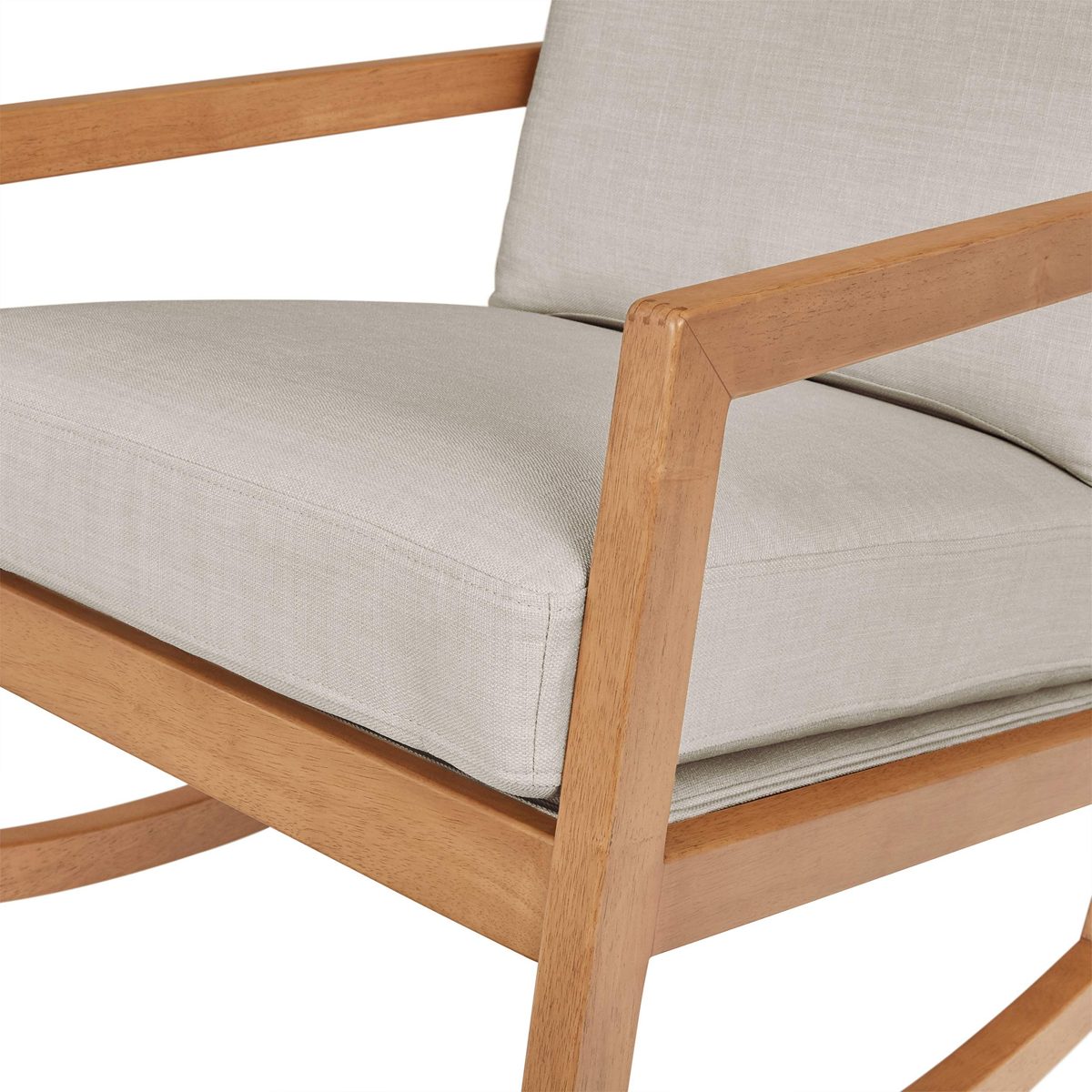 Amazon Brand – Stone & Beam Modern Hardwood Rocking Chair, 24.5"W, Light Gray