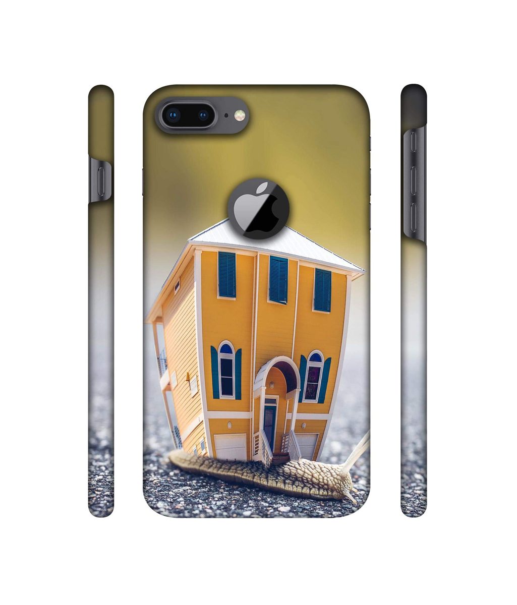 Amazon Brand - Solimo Designer Snail Hut 3D Printed Hard Back Case Mobile Cover for Apple iPhone 8 Plus (with Logo Cut)