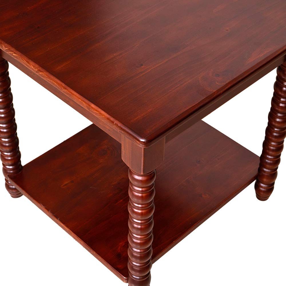 Amazon Brand – Ravenna Home Traditional Solid Pine End Table, 23.62"W, Espresso Finish