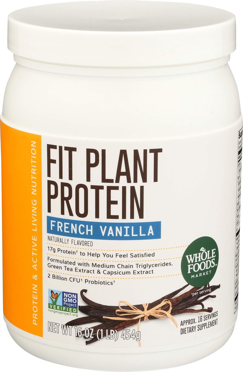 Whole Foods Market, Fit Plant Protein, French Vanilla, 16 oz