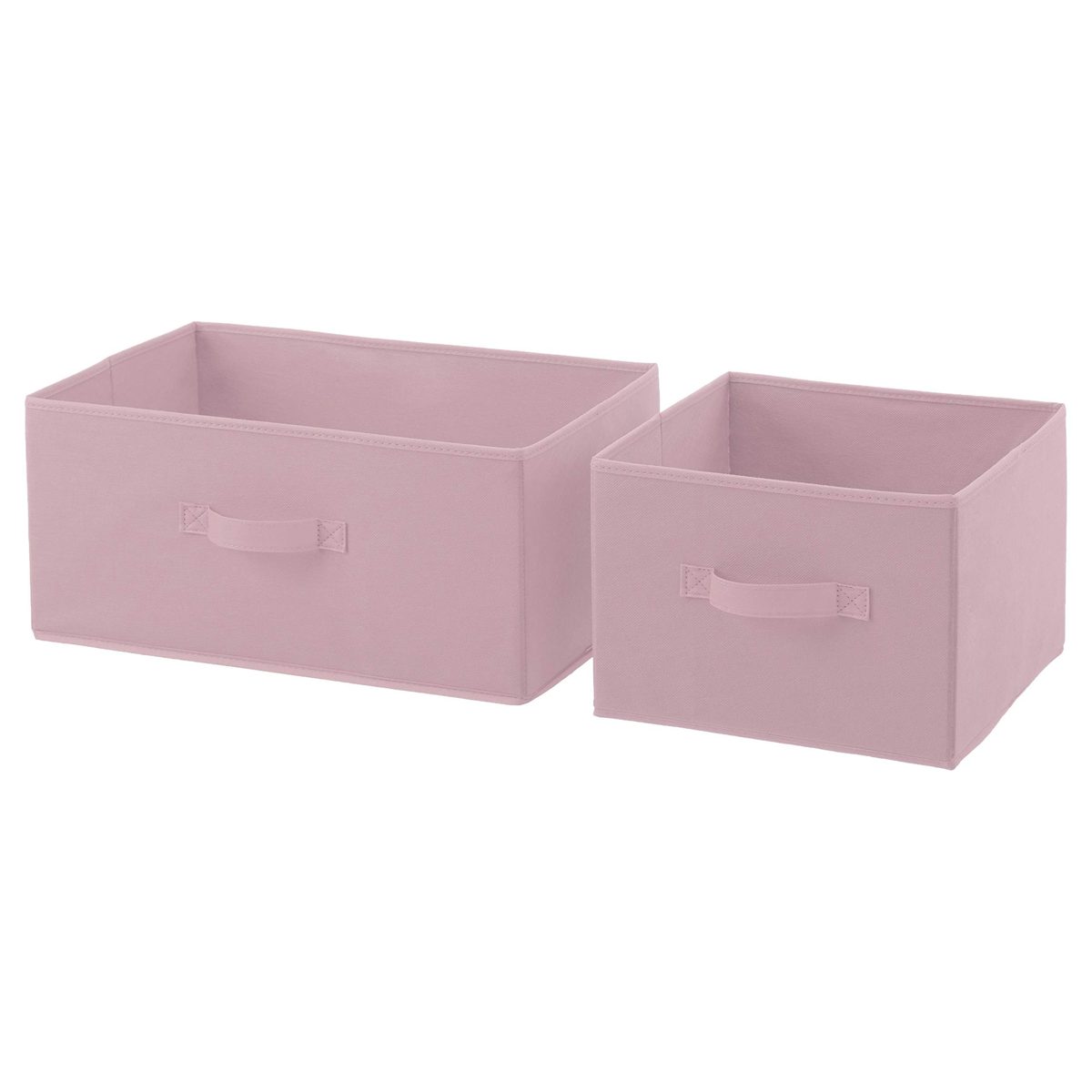AmazonBasics Extra Wide Fabric 5-Drawer Storage Organizer - Replacement Drawers, Pale Pink (Renewed)