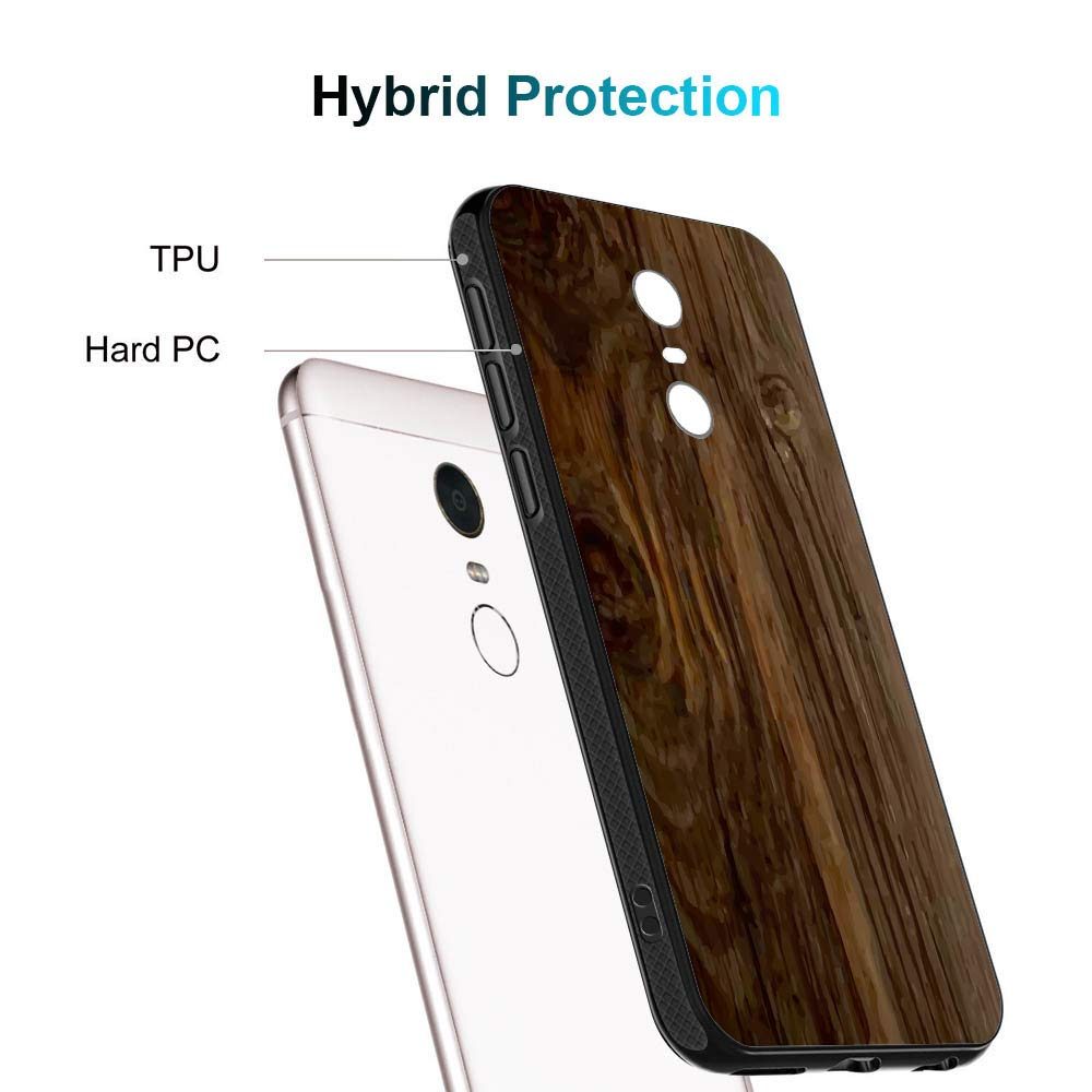 Amazon Brand - Solimo Designer Wooden Texture Printed Hard Back Case Mobile Cover for Xiaomi Redmi Note 5 (D207)
