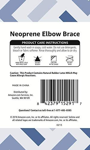 Amazon Brand - Solimo Elbow Brace, Small/Medium