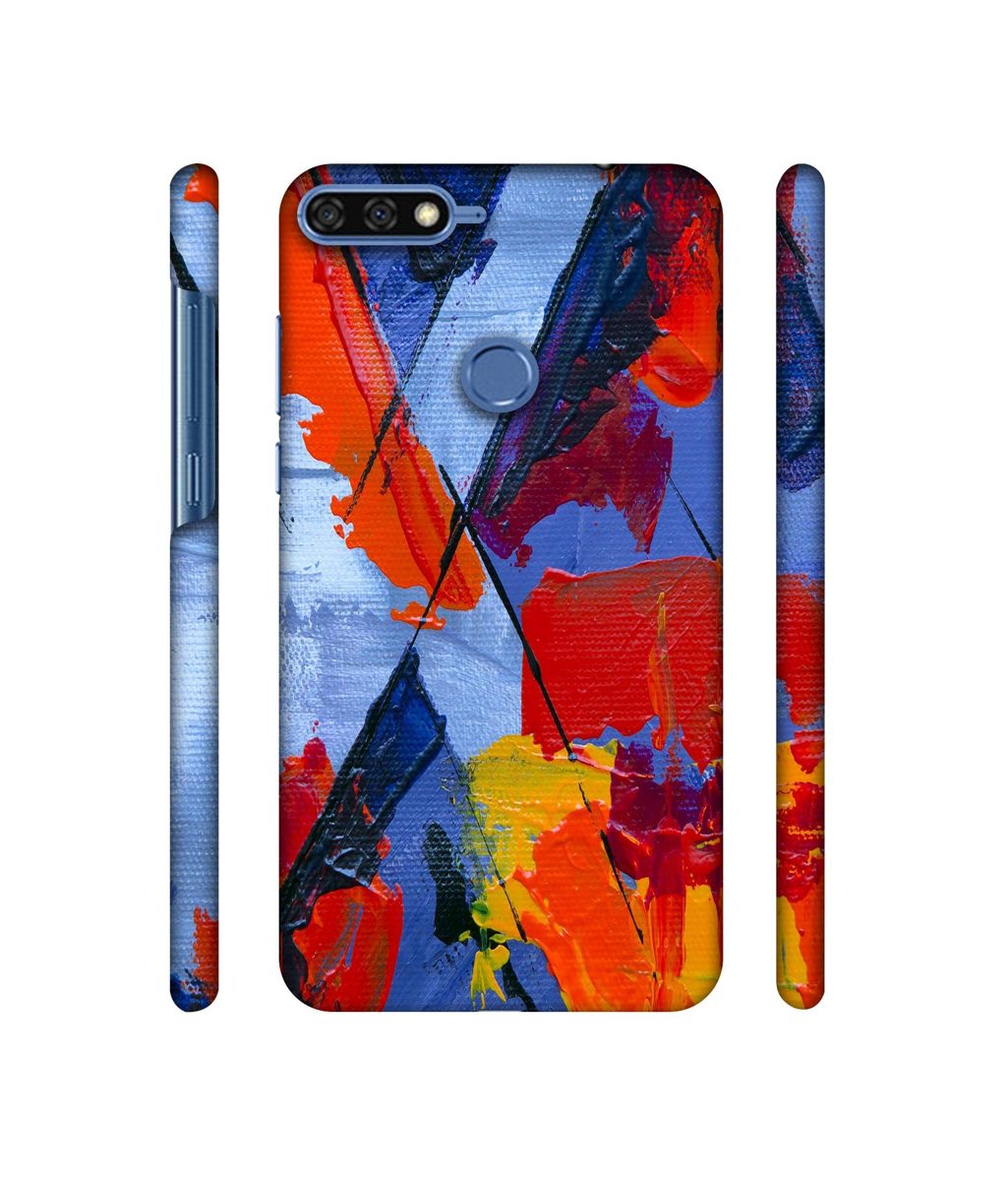 Amazon Brand - Solimo Designer X Multicolor Texture 3D Printed Hard Back Case Mobile Cover for Huawei Honor 7A