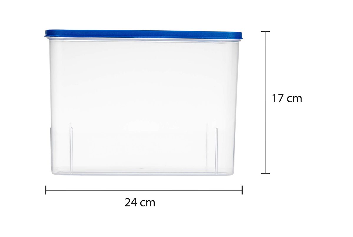 Amazon Brand - Solimo Set of 2 Storage Container (3.4L), Blue