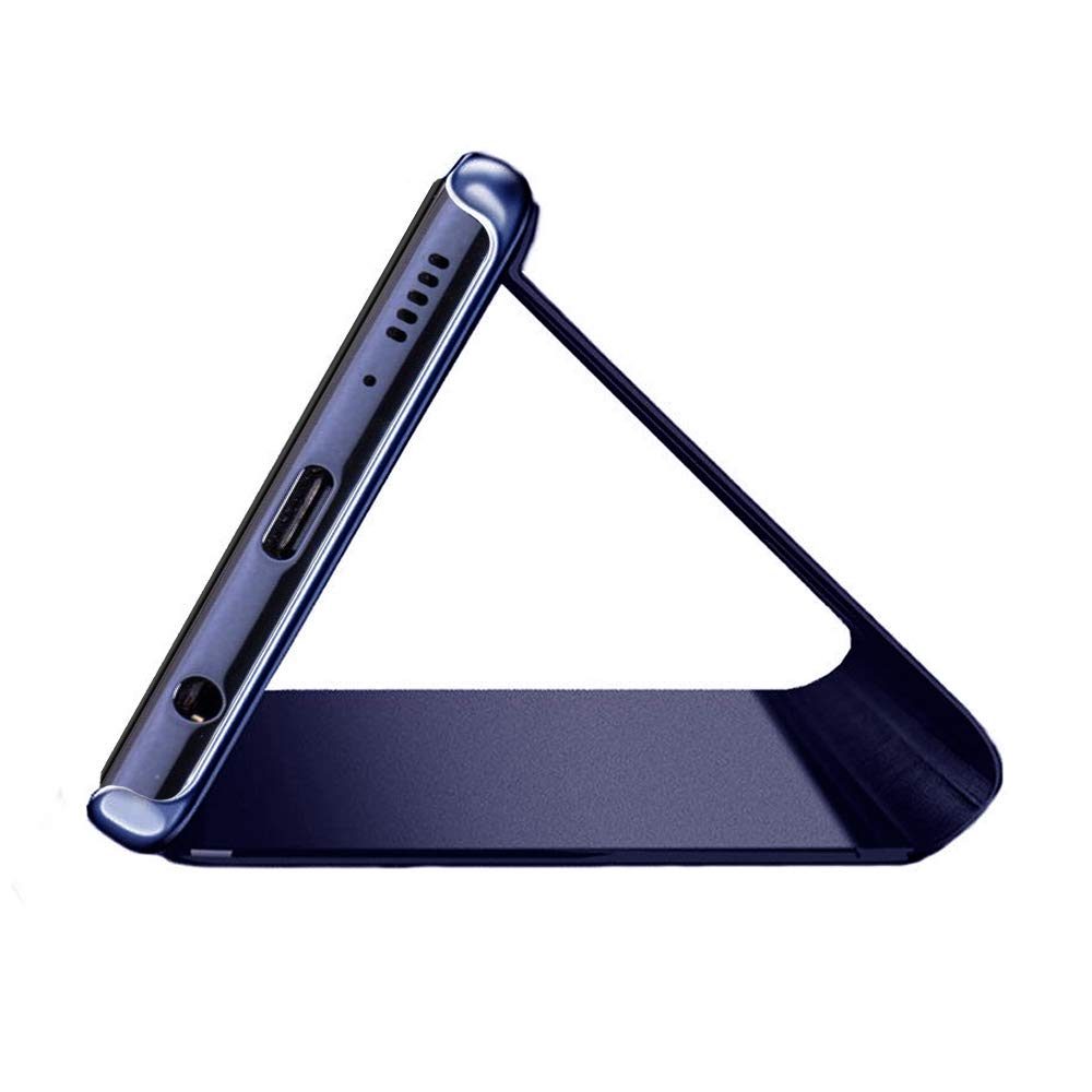 Amazon Brand - Solimo Protective Clear View flip Cover for Samsung Galaxy A50 (Blue)