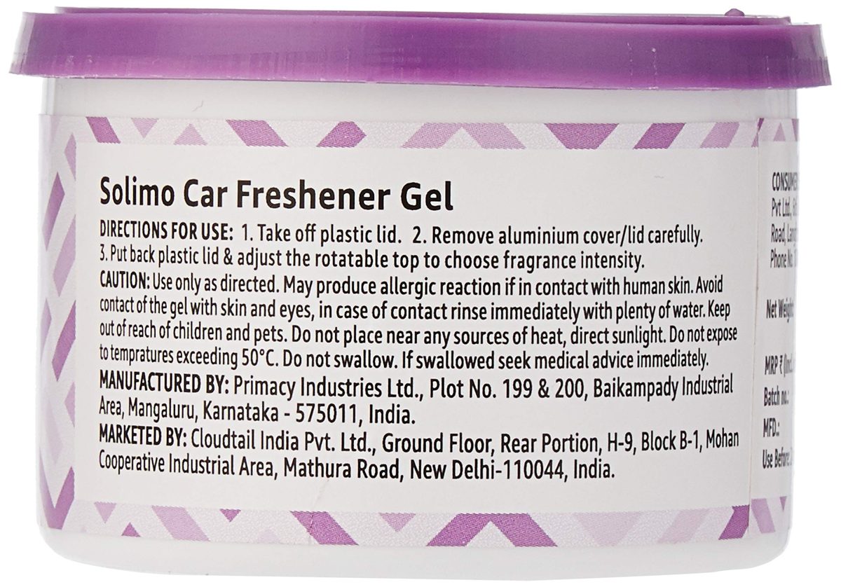 Amazon Brand - Solimo Car Air Freshener - Lavender Mist, 40 g