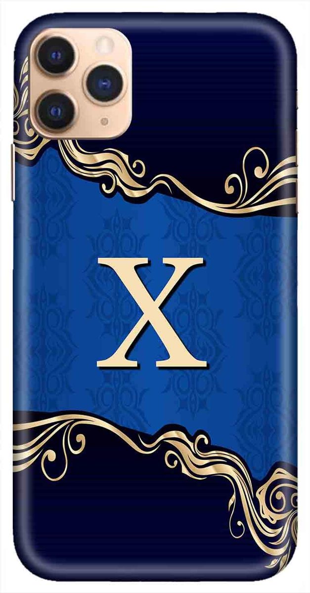 Amazon Brand - Solimo Designer Blue Pattern Alphabet-X 3D Printed Hard Back Case Mobile Cover for Apple iPhone 11 Pro
