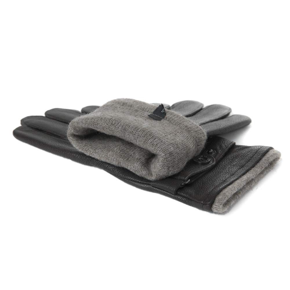 Winter Warm Lined Driving Motorcycle Dress Gloves For Men Women 3 Size Brown