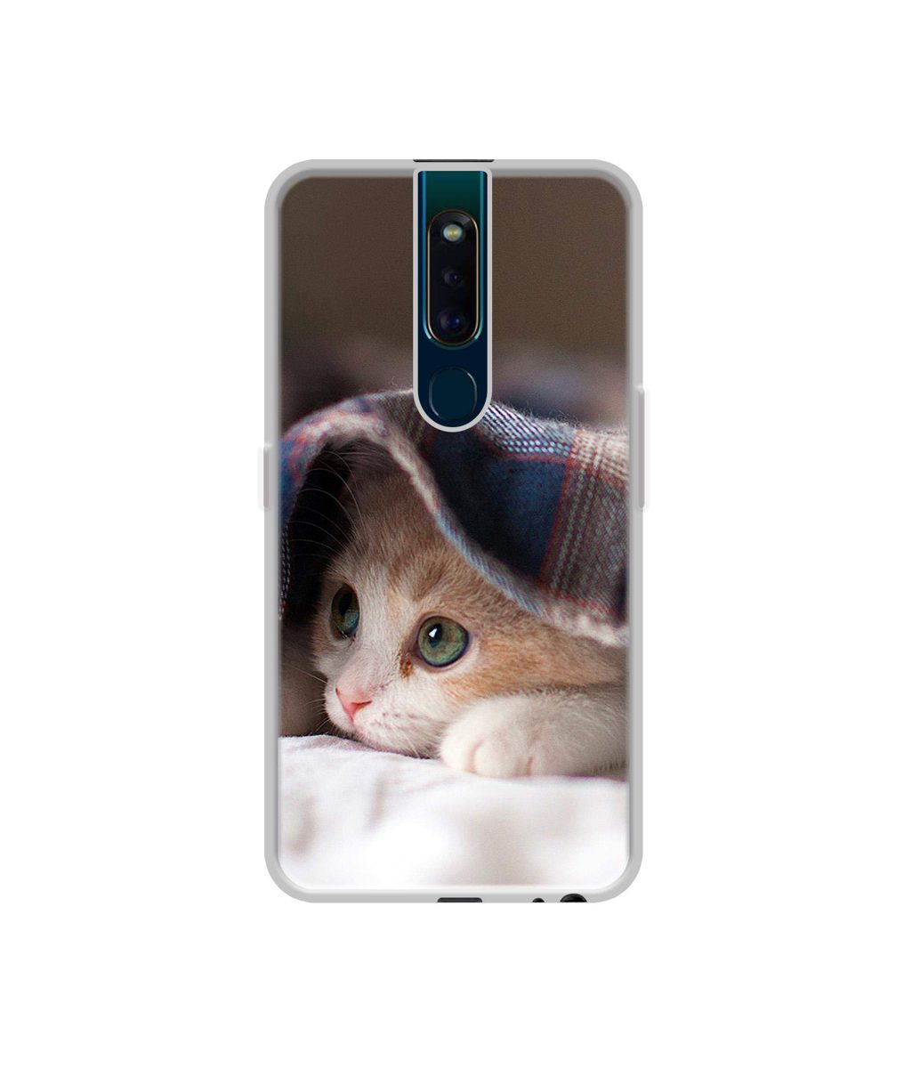 Amazon Brand - Solimo Designer Sleepy Kitten UV Printed Soft Back Case Mobile Cover for Oppo F11 Pro