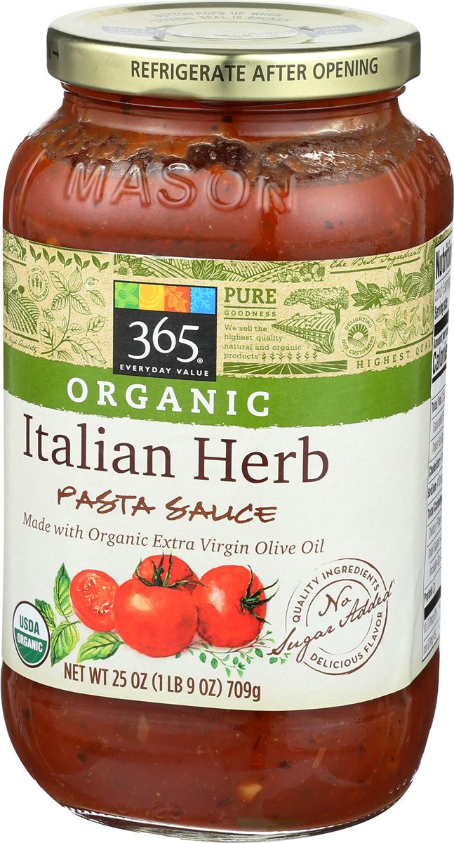365 Everyday Value, Organic Italian Herb Pasta Sauce, 25 oz