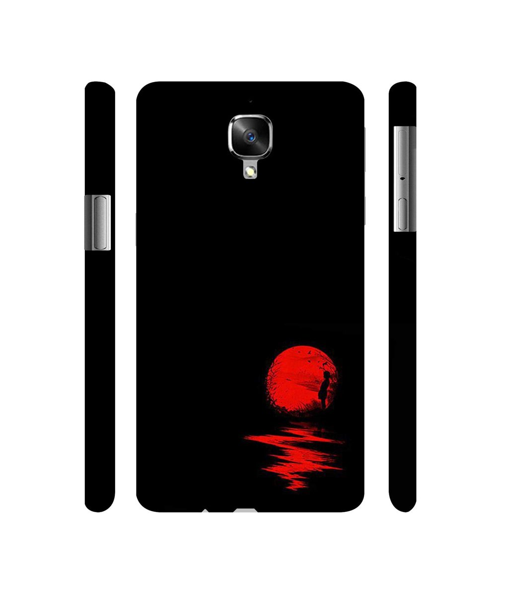 Amazon Brand - Solimo Designer Red Moon 3D Printed Hard Back Case Mobile Cover for OnePlus 3 / OnePlus 3T
