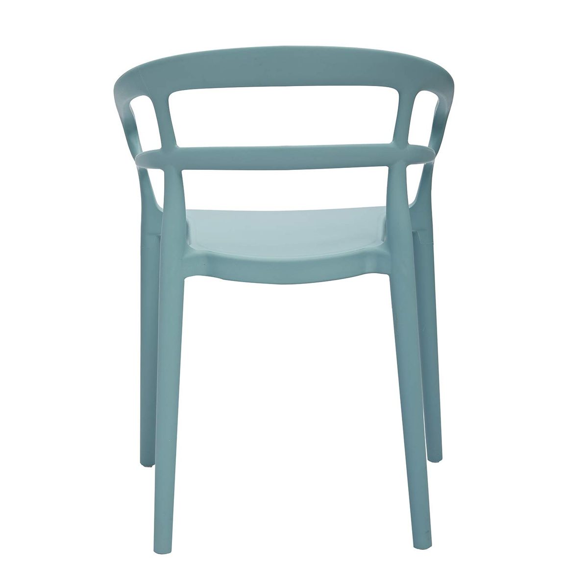 AmazonBasics Curved Back Dining Chair - Set of 2, Light Blue, Premium Plastic