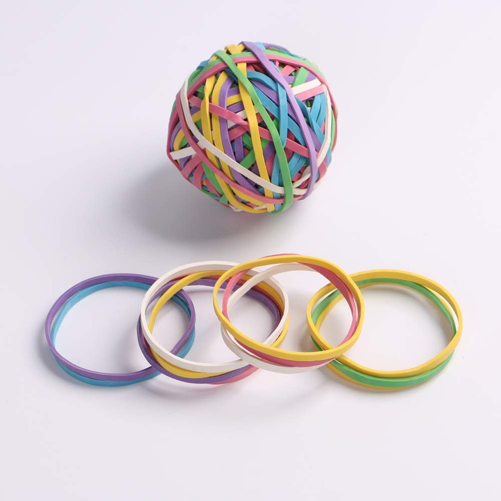 EONO Rubber Band Ball, 170 Bands per Ball, Document Organizing,Assorted Colors