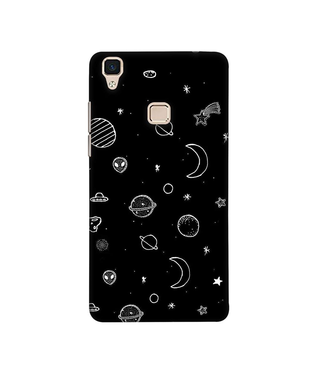 Amazon Brand - Solimo Designer Solar System 3D Printed Hard Back Case Mobile Cover for Vivo V3