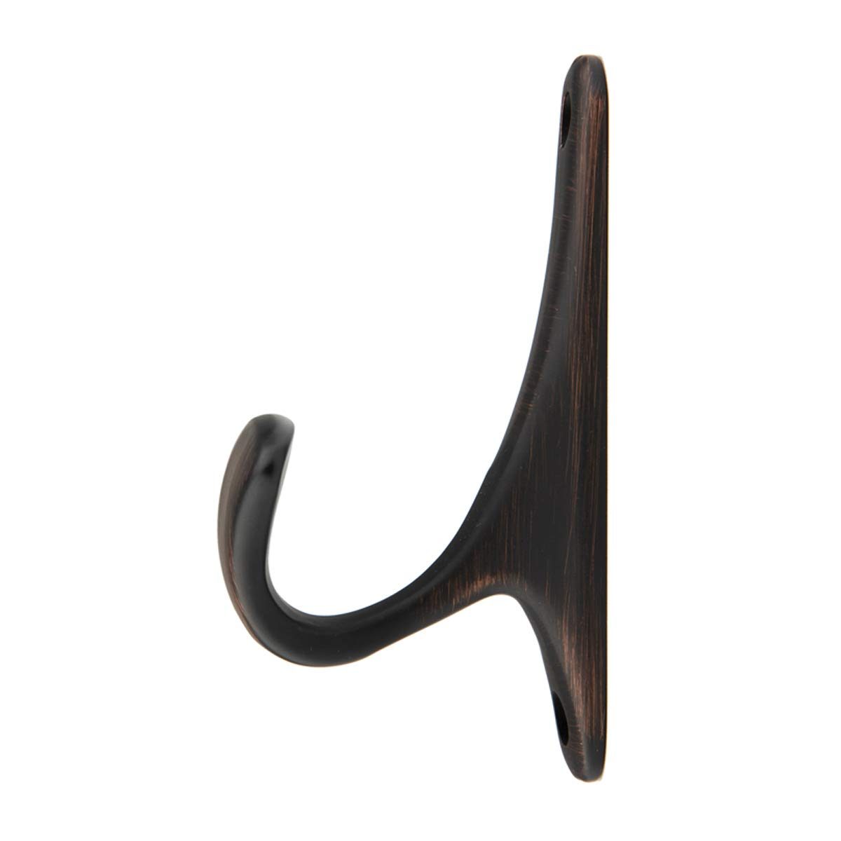 AmazonBasics Curved Single Prong Coat Hook, Oil Rubbed Bronze, 5-Pack