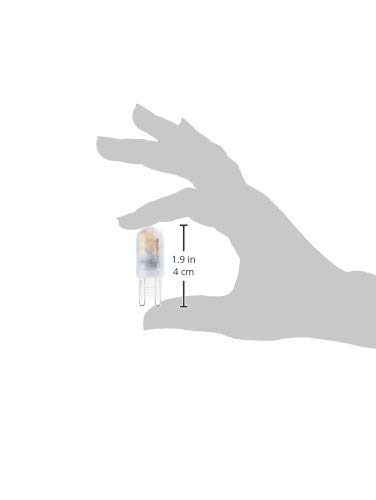AmazonBasics LED G9 Capsule Bulb, 1.9W (Equivalent to 25W), Warm White - Pack of 6