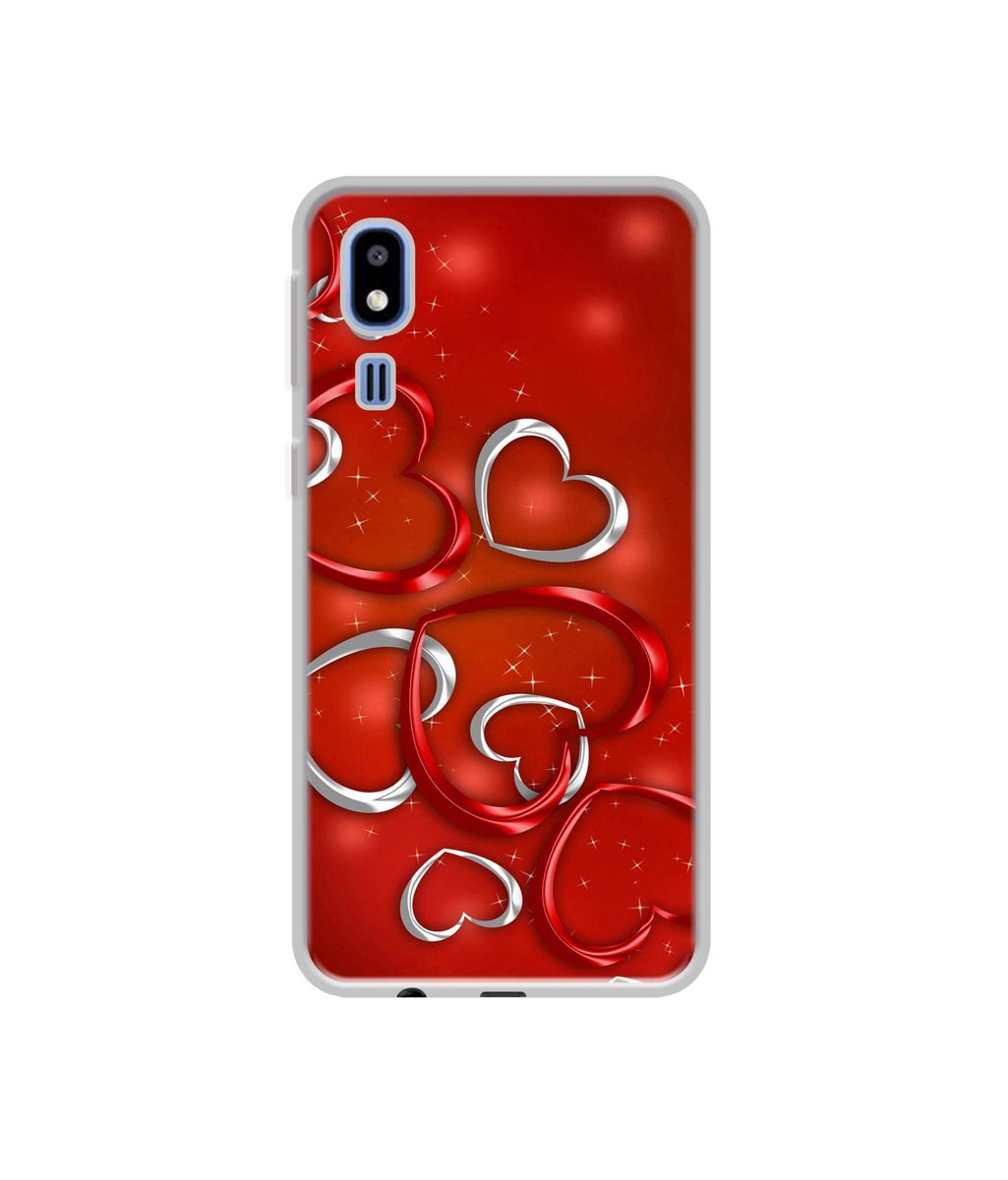 Amazon Brand - Solimo Designer Hearts UV Printed Soft Back Case Mobile Cover for Samsung Galaxy A2 Core