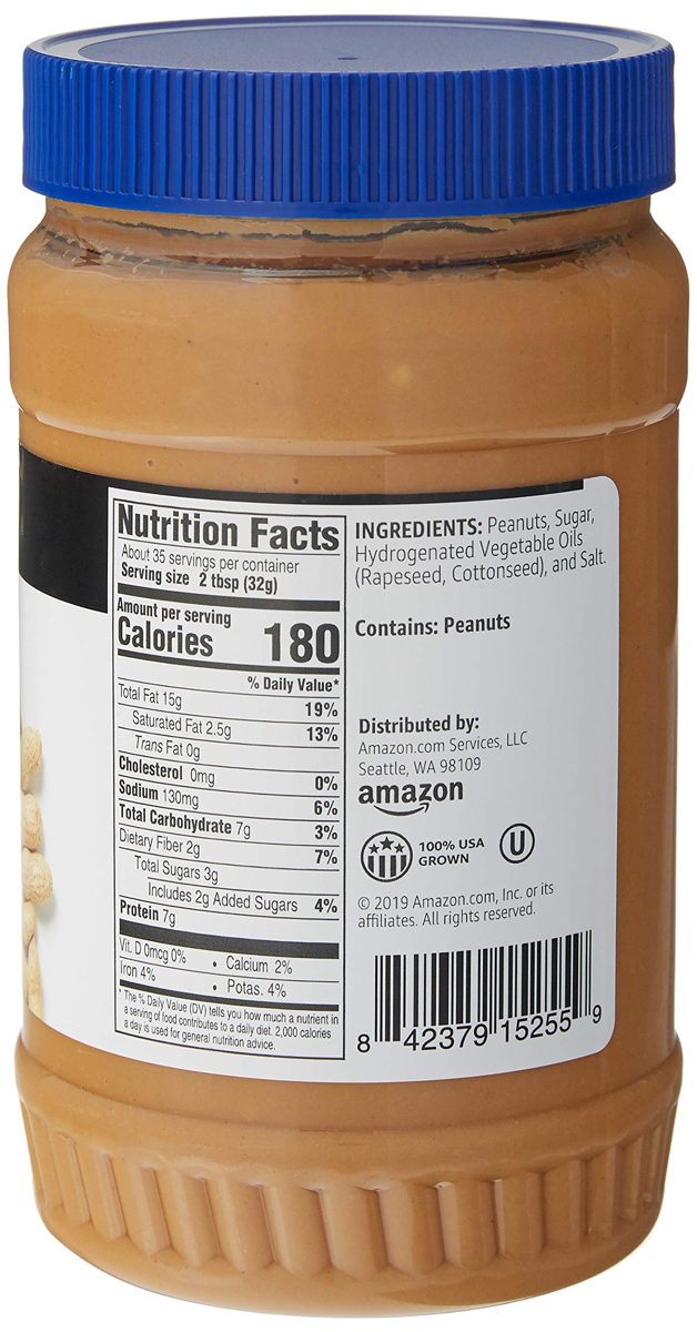Happy Belly Crunchy Peanut Butter, 40 Ounce