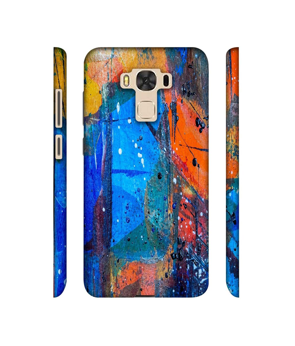 Amazon Brand - Solimo Designer Blue and Orange Brush 3D Printed Hard Back Case Mobile Cover for Asus Zenfone 3 Laser ZC551KL