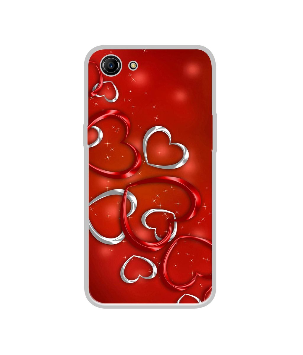 Amazon Brand - Solimo Designer Hearts UV Printed Soft Back Case Mobile Cover for Oppo A83