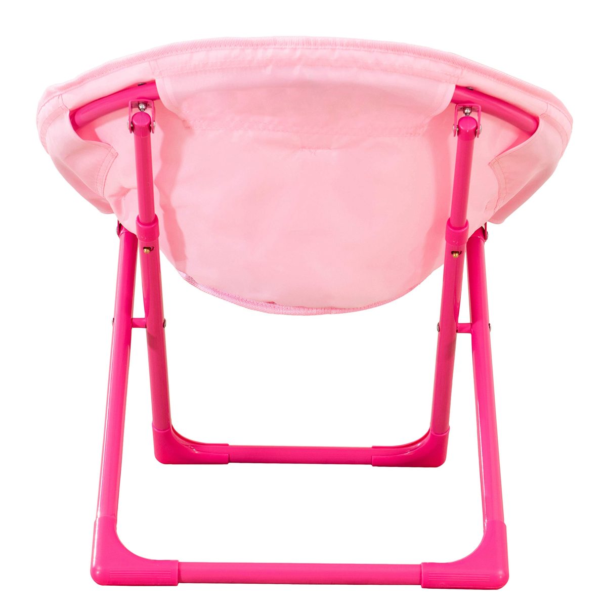 AmazonBasics Kids Folding Moon Indoor Papasan Chair for Children - Solid Pink