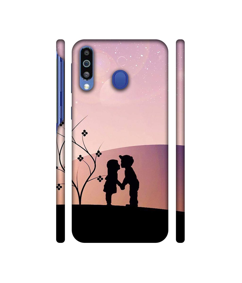 Amazon Brand - Solimo Designer Kiss-ing Couple 3D Printed Hard Back Case Mobile Cover for Samsung Galaxy M21