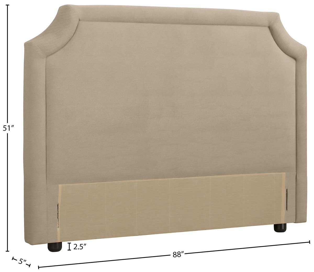 Amazon Brand – Stone & Beam Bridgewater Scalloped King Headboard, 88"W, Spinnsol Cocoa