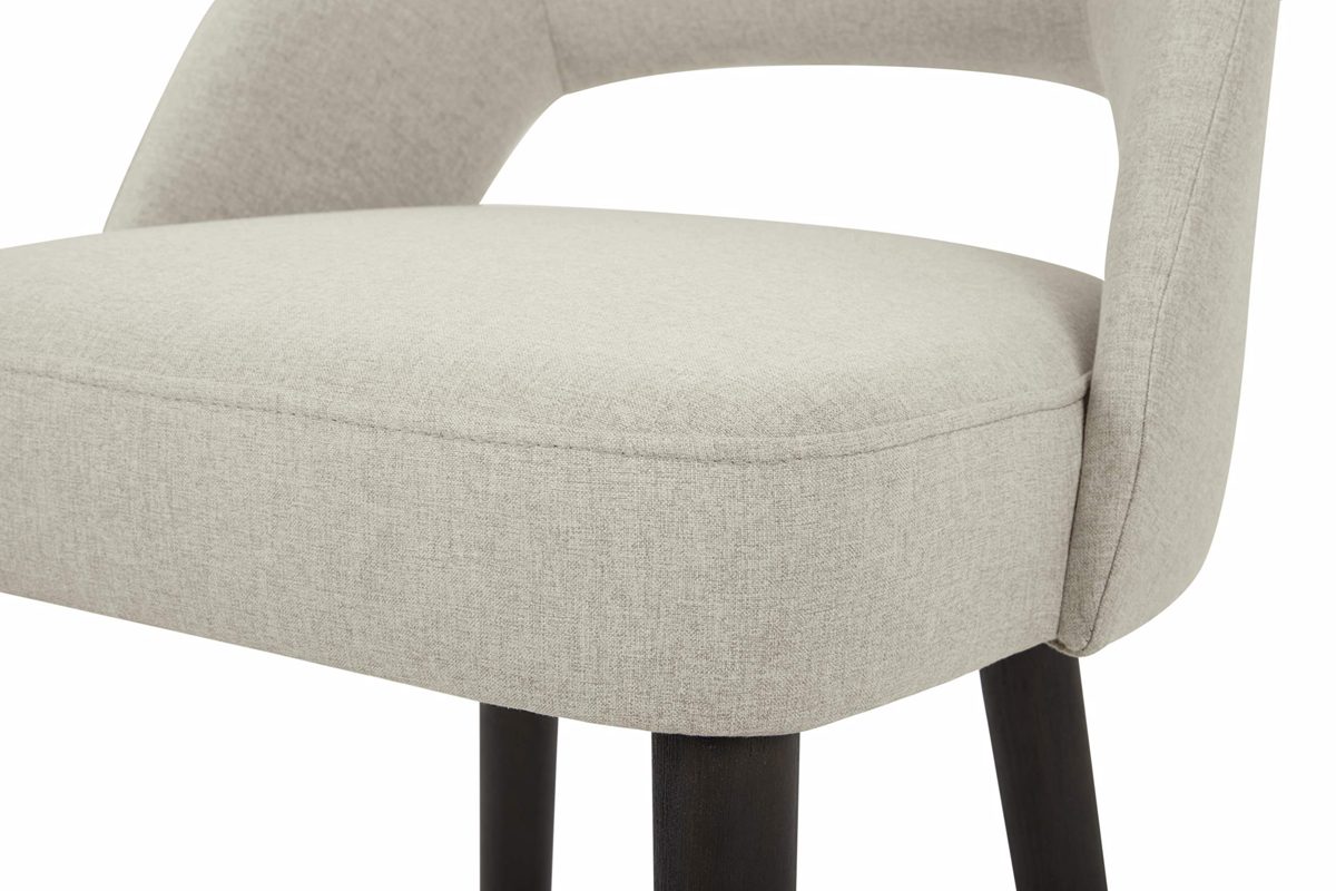 Amazon Brand – Rivet Whit Contemporary Upholstered Bar Stool with Gold Accents, 41"H, Chalk White