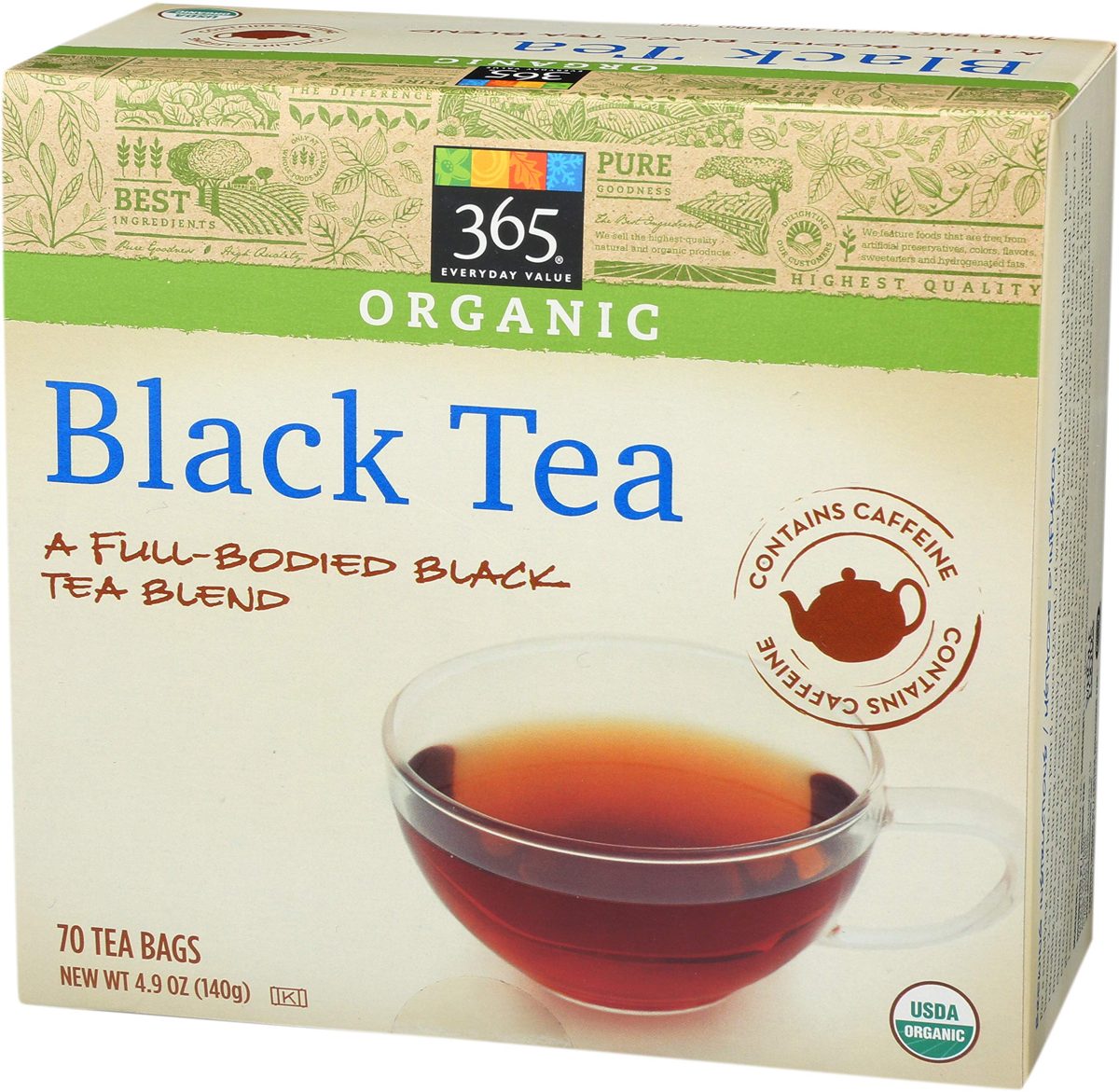 365 Everyday Value, Organic Black Tea (70 Tea Bags), 4.9 oz