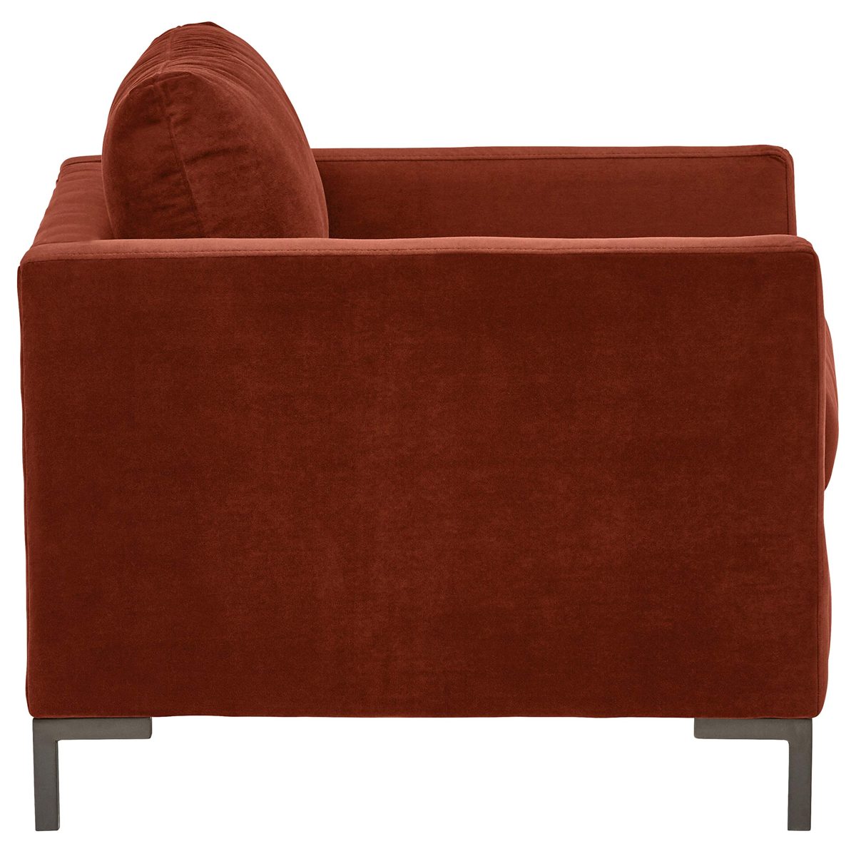 Amazon Brand – Rivet Edgewest Low Back Modern Accent Chair, 34"W, Rouge Red