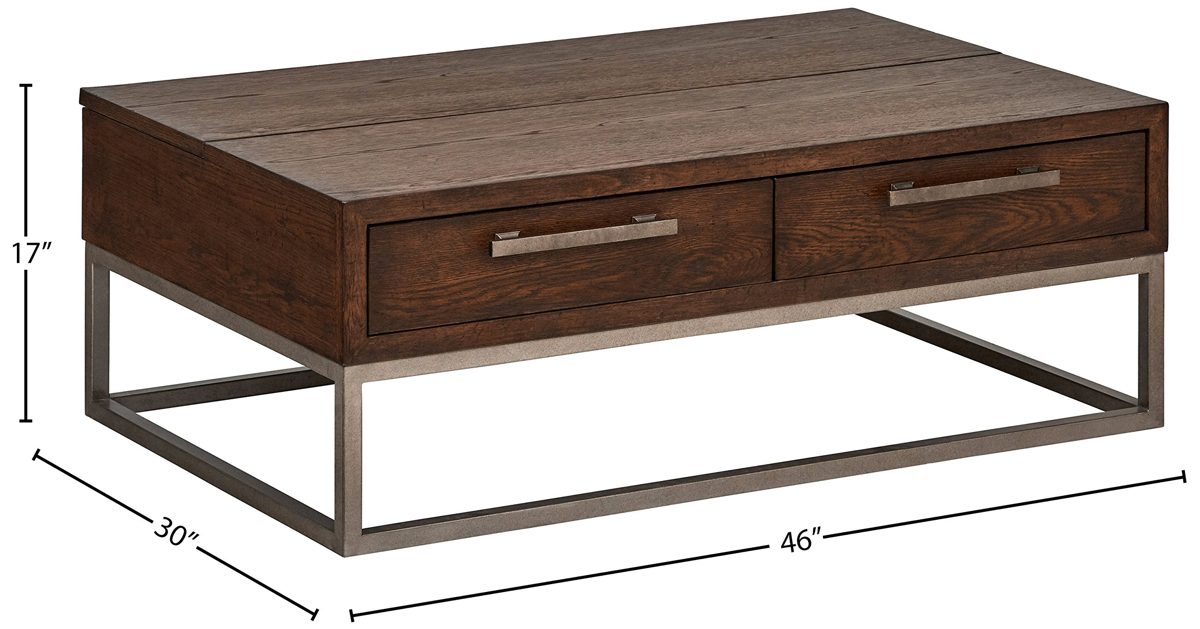 Amazon Brand – Stone & Beam Glenwood Storage Coffee Table, 46"W, Oak