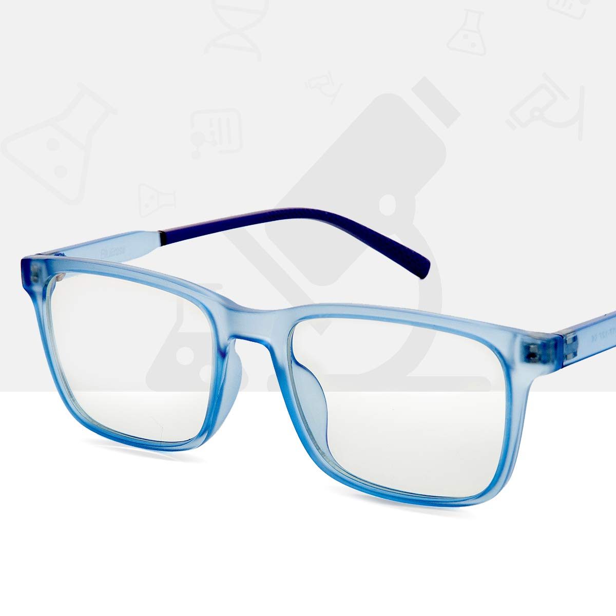 Gomatta Blue Light Blocking Glasses BluErase Lens TR90 Frame Anti Eyestrain Anti-UV Computer/Gaming/TV/Phones Glasses for Kids(Blue)