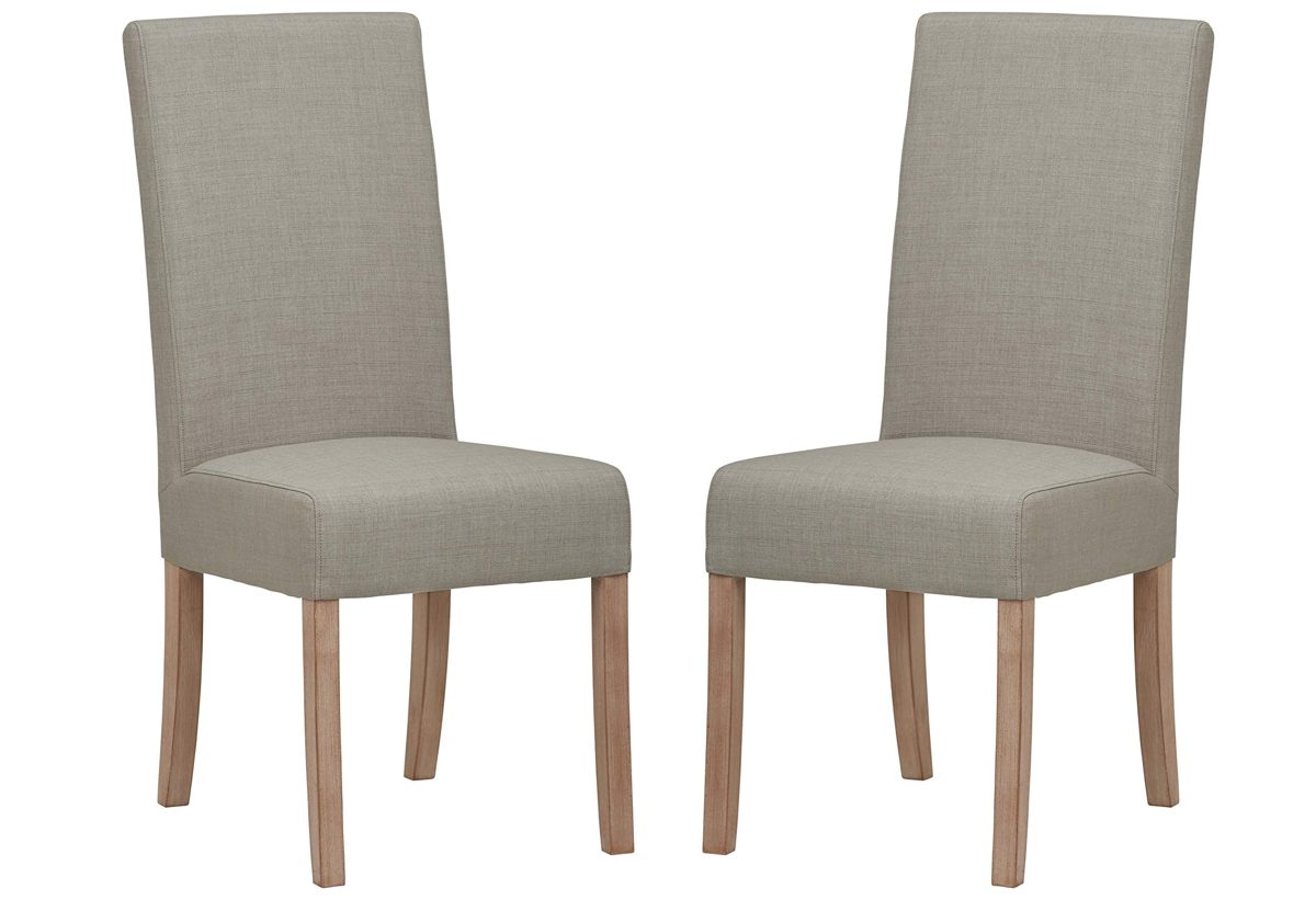 Amazon Brand – Stone & Beam Woodley Modern Dining Room Kitchen Chairs, Set of 2, 40"H, Grey