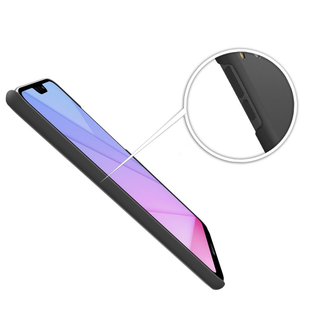 Amazon Brand - Solimo Mobile Cover (Hard Back & Slim) for Huawei Nova 3 (Black)