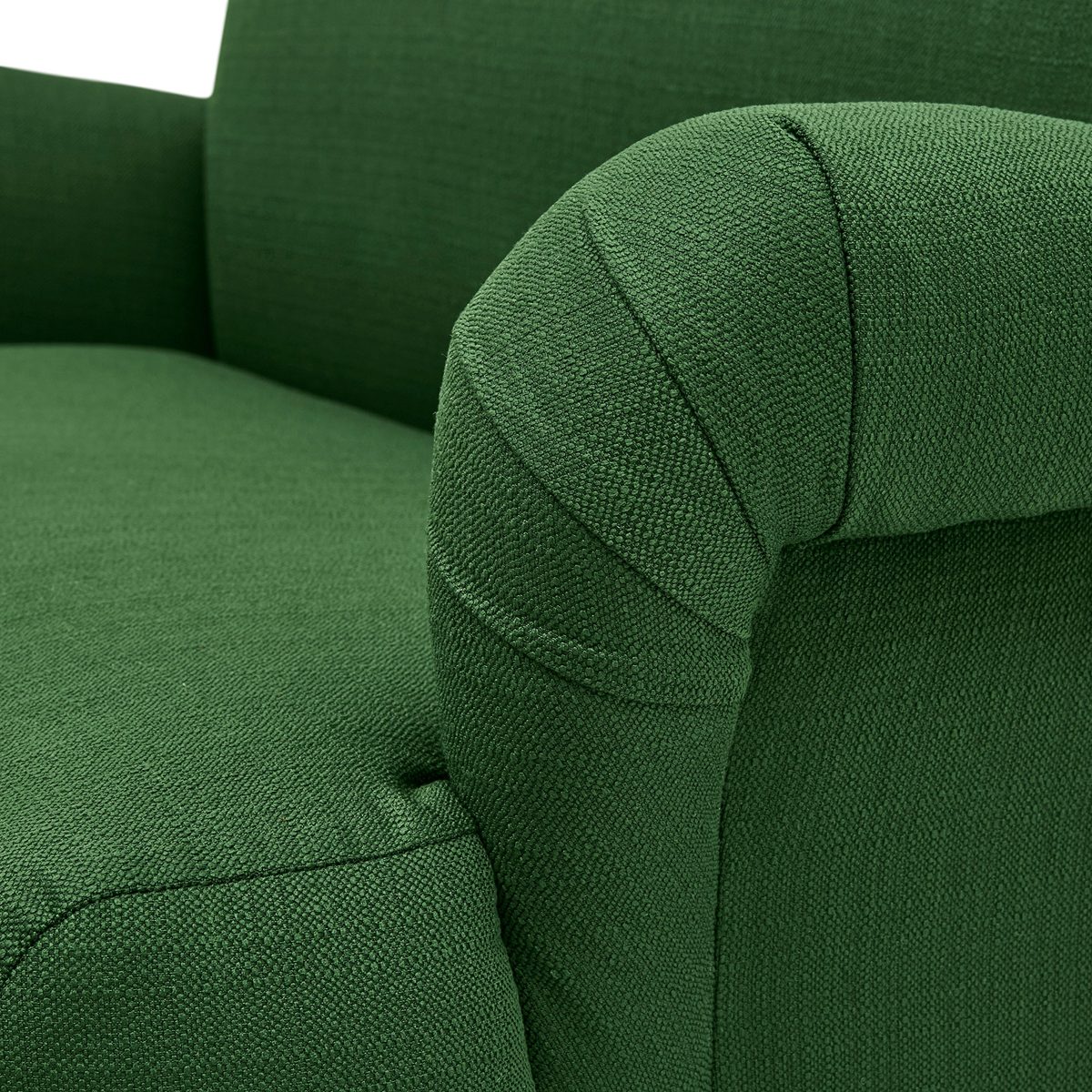Amazon Brand – Stone & Beam Modern Sweeping Arm Settee, 51"W, Emerald