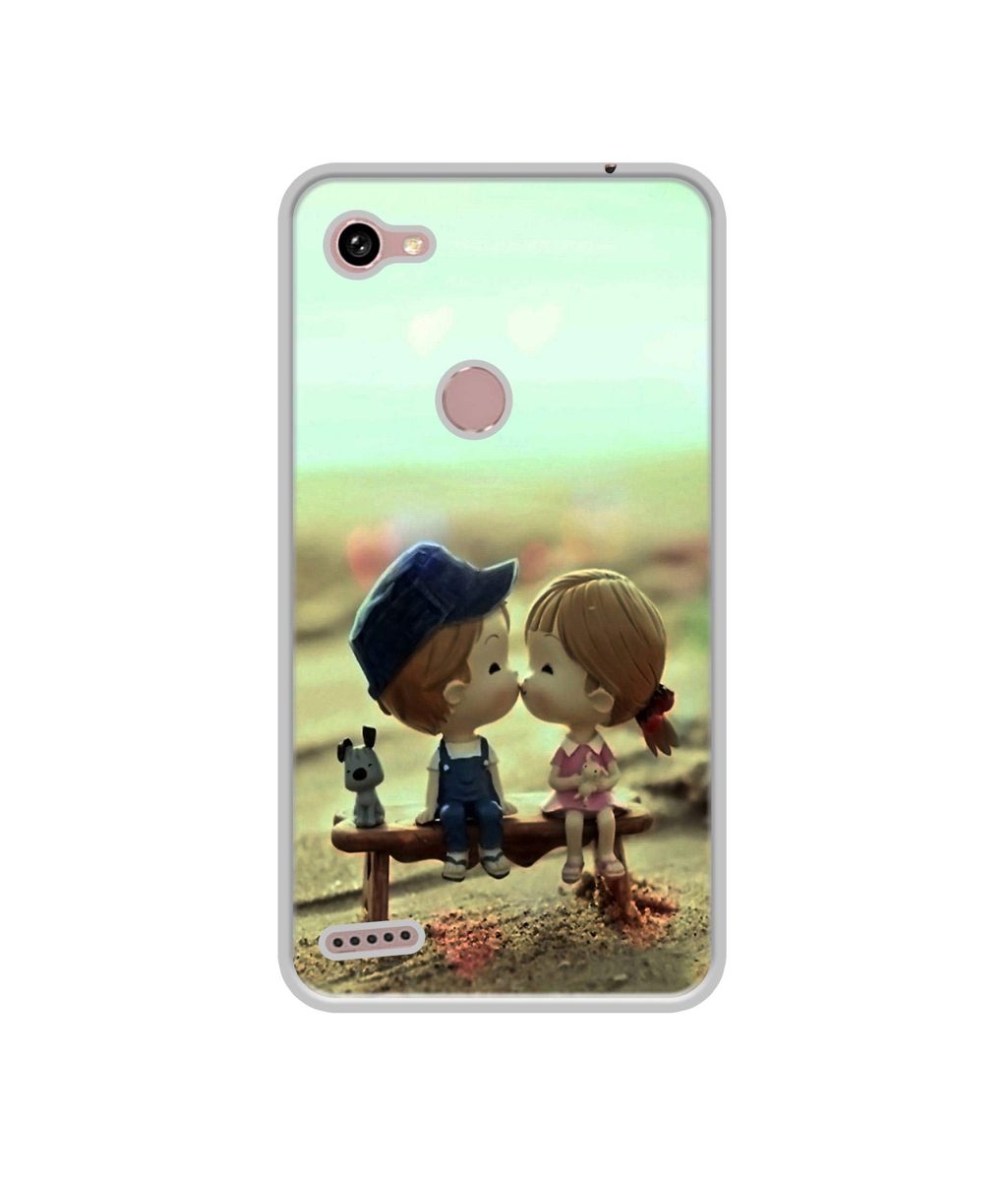 Amazon Brand - Solimo Designer Love Couples Pattern UV Printed Soft Back Case Mobile Cover for Spice F302