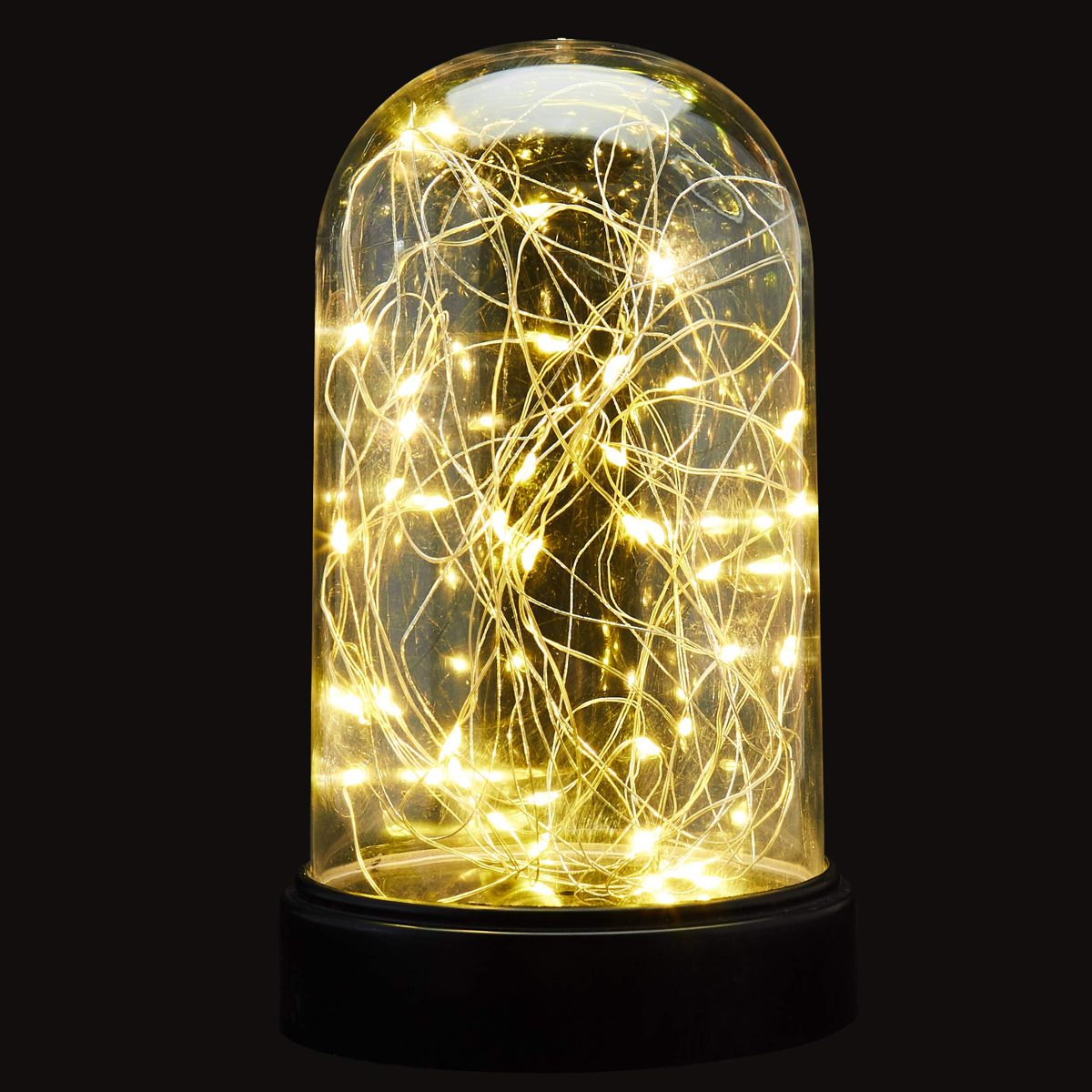 Amazon Brand - Solimo Glass Jar Light for Home Décor, Battery Powered, Warm White