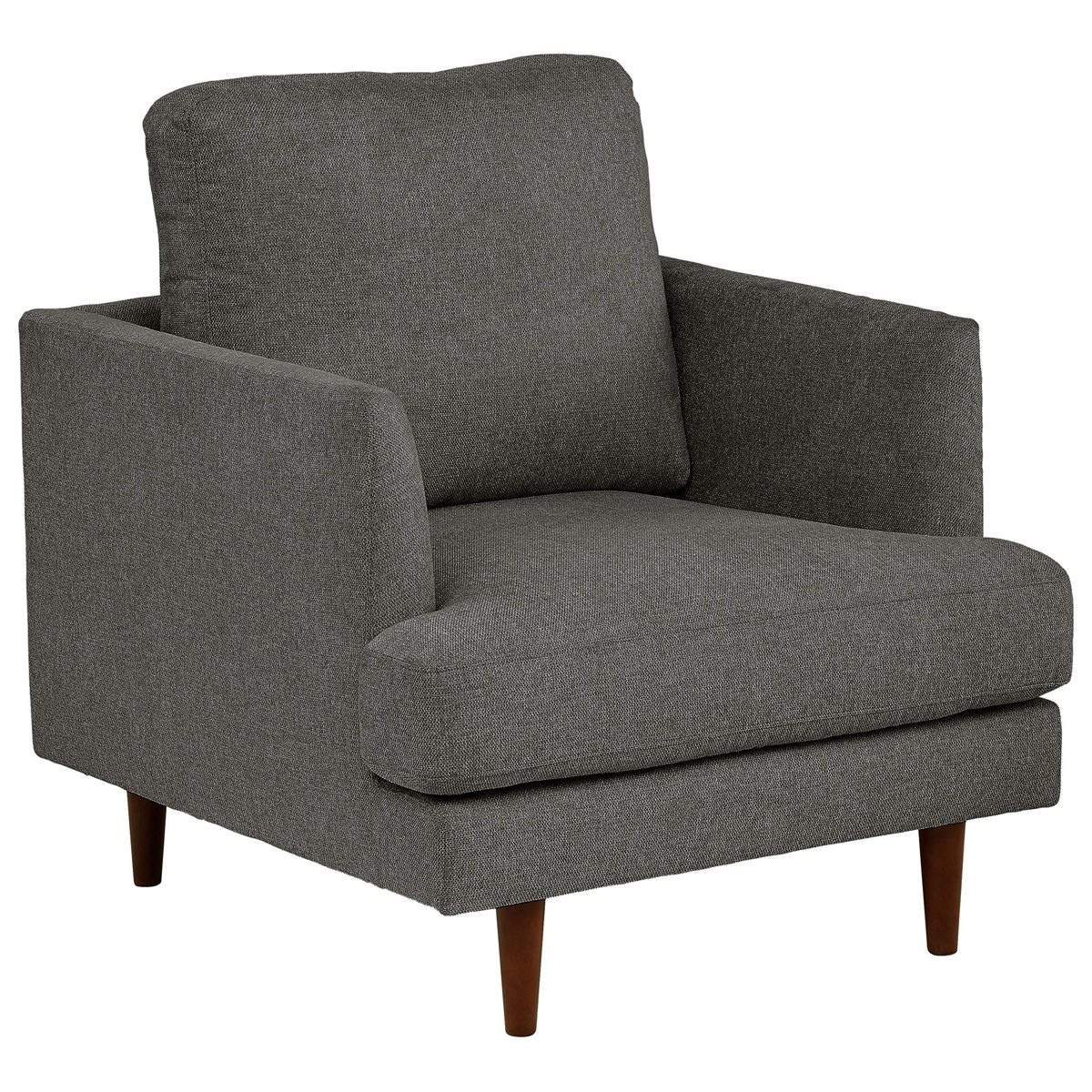 Amazon Brand – Rivet Goodwin Modern Living Room Accent Chair, 32.3"W x 35.8"H, Charcoal Grey