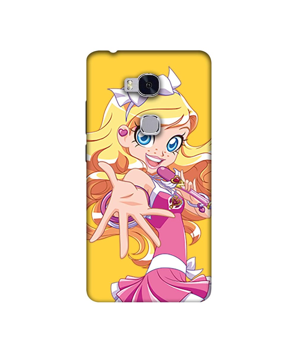 Amazon Brand - Solimo Designer Singing Girl Vector 3D Printed Hard Back Case Mobile Cover for Huawei Honor 5X