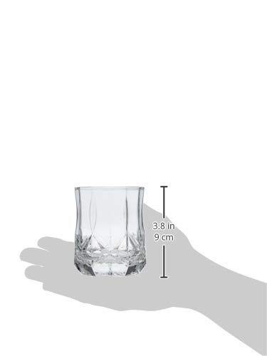 AmazonBasics Briercrest Old Fashioned Glass Drinkware Set, 9-Ounce, Set of 6