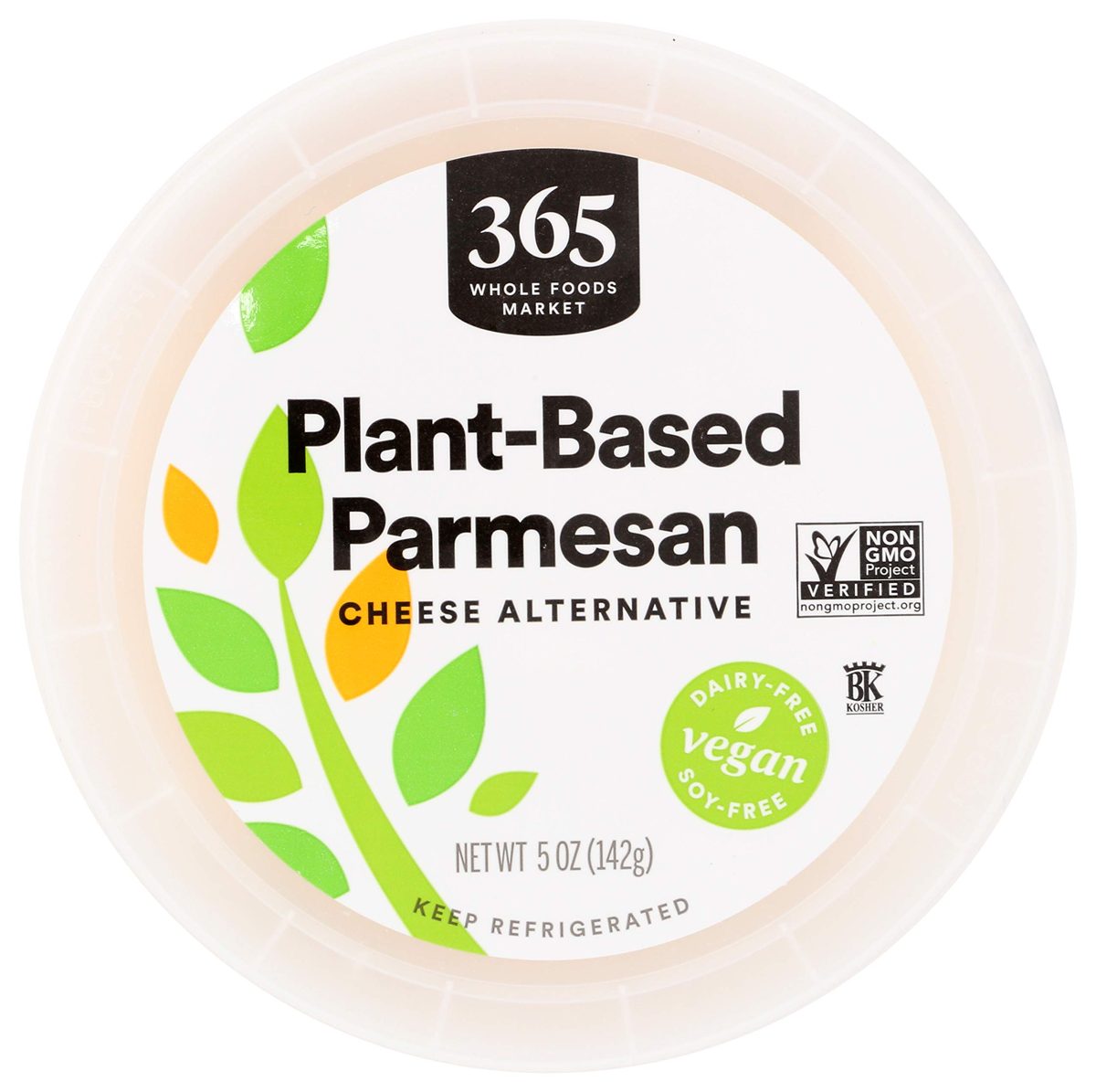 365 by Whole Foods Market, Plant-Based Cheese, Parmesan, 5 Ounce