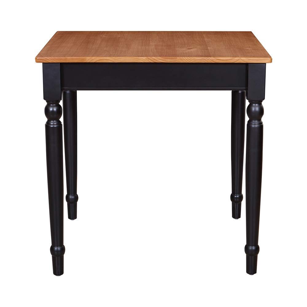 Amazon Brand – Ravenna Home Traditional Dining Table 29"H, Black and Rustic Honey Pine