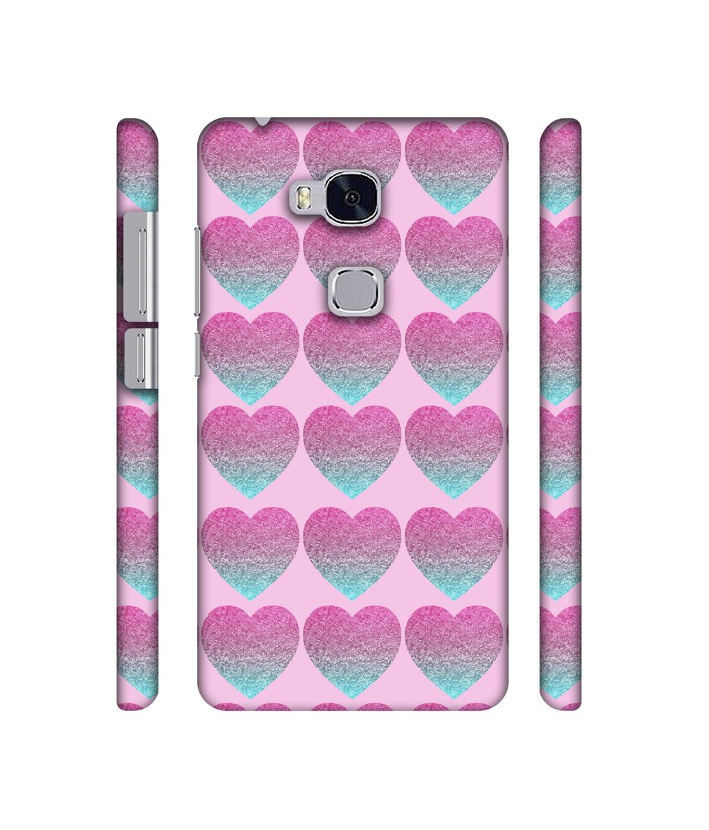 Amazon Brand - Solimo Designer Sparkle Heart Texture 3D Printed Hard Back Case Mobile Cover for Huawei Honor 5X