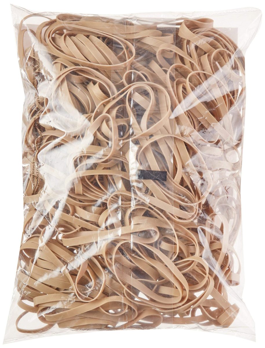 AmazonBasics Rubber Bands, Size 64 (3-1/2 x 1/4 Inch), 320 Bands/1 lb. Pack, 25-Pack (Renewed)