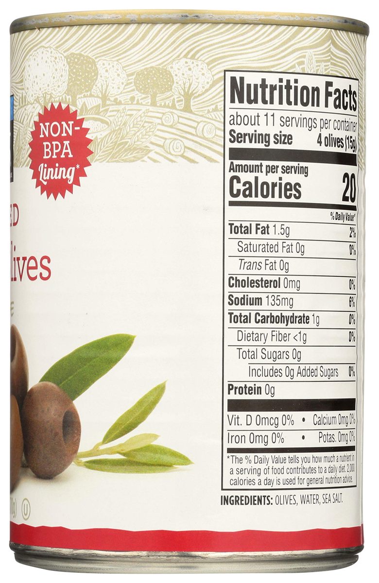 365 Everyday Value, Pitted Black Olives, Large, 6 oz